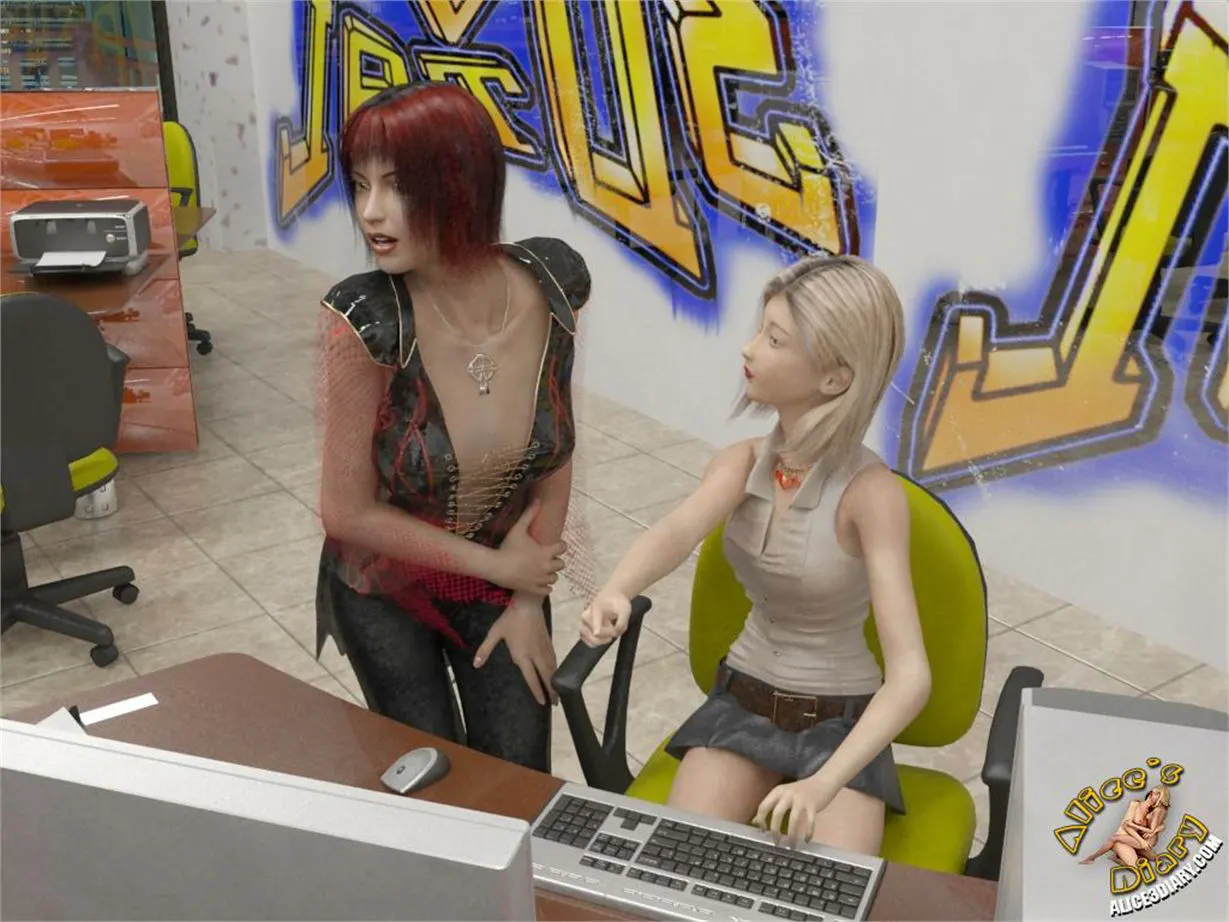 Alice's Diary  (Chapter 55 - Lesbian Threesome In Internet Cafe) — page 11