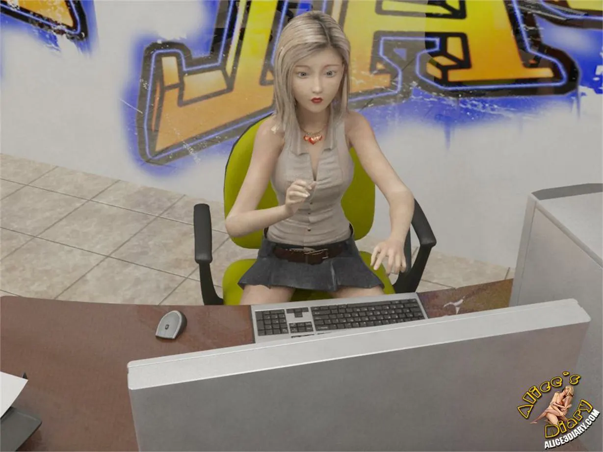 Alice's Diary  (Chapter 55 - Lesbian Threesome In Internet Cafe) — page 5