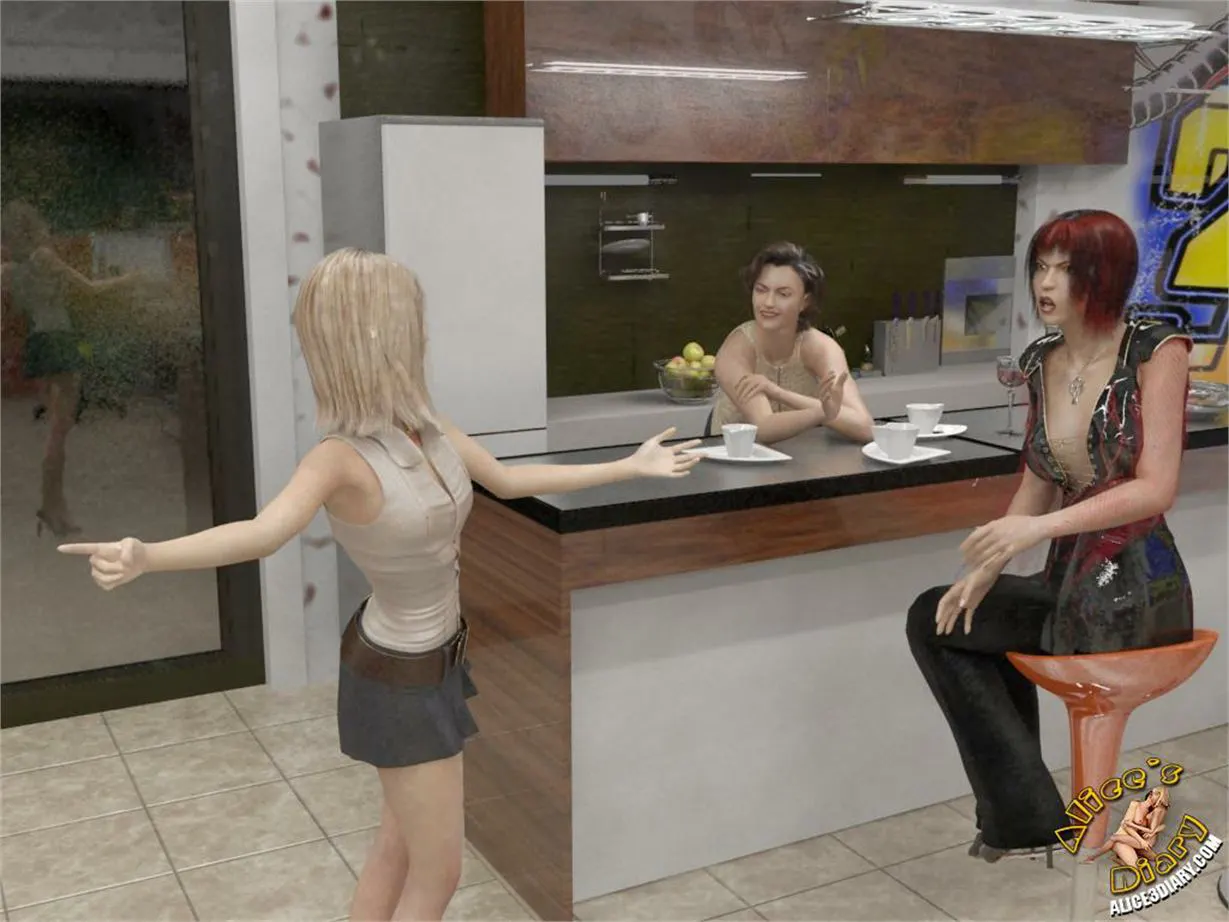 Alice's Diary  (Chapter 55 - Lesbian Threesome In Internet Cafe) — page 7