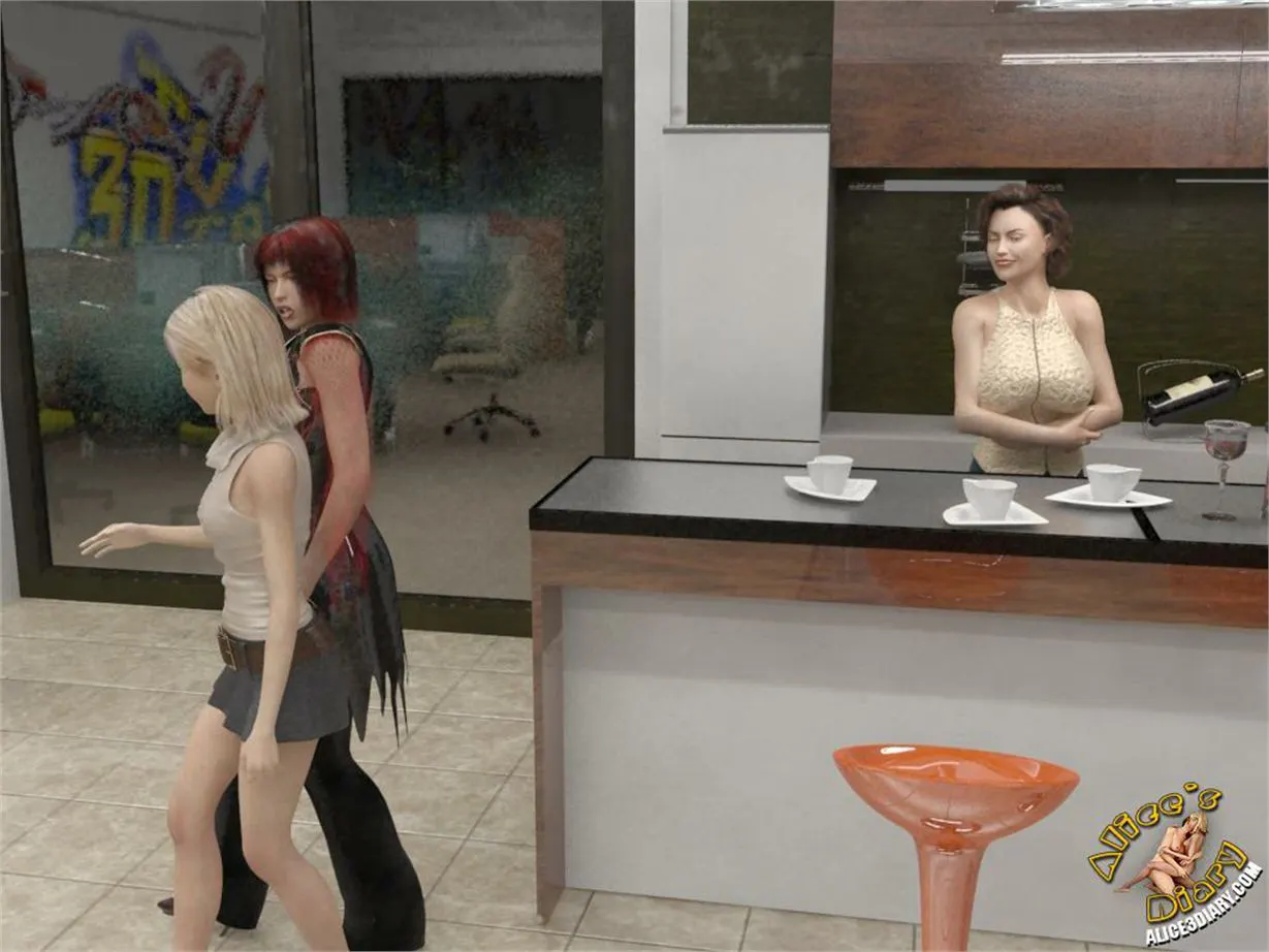 Alice's Diary  (Chapter 55 - Lesbian Threesome In Internet Cafe) — page 9