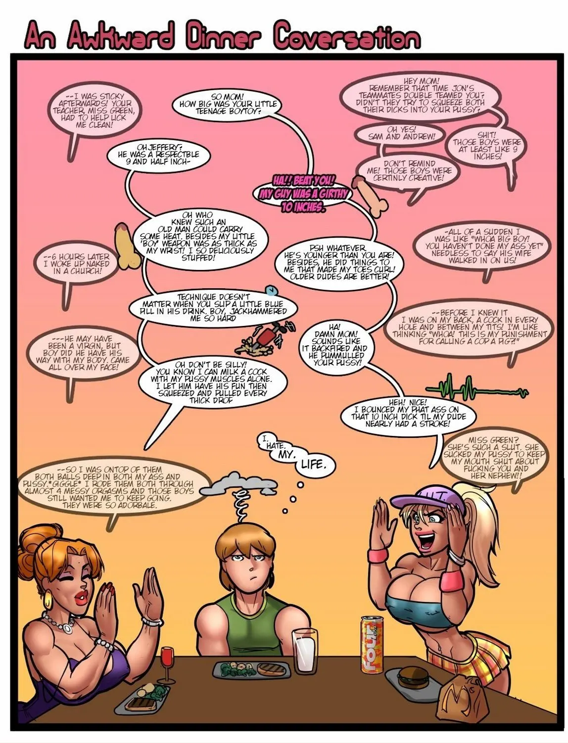My Mom And Sister Are Size Queen Sluts  (Chapter 01) — page 9