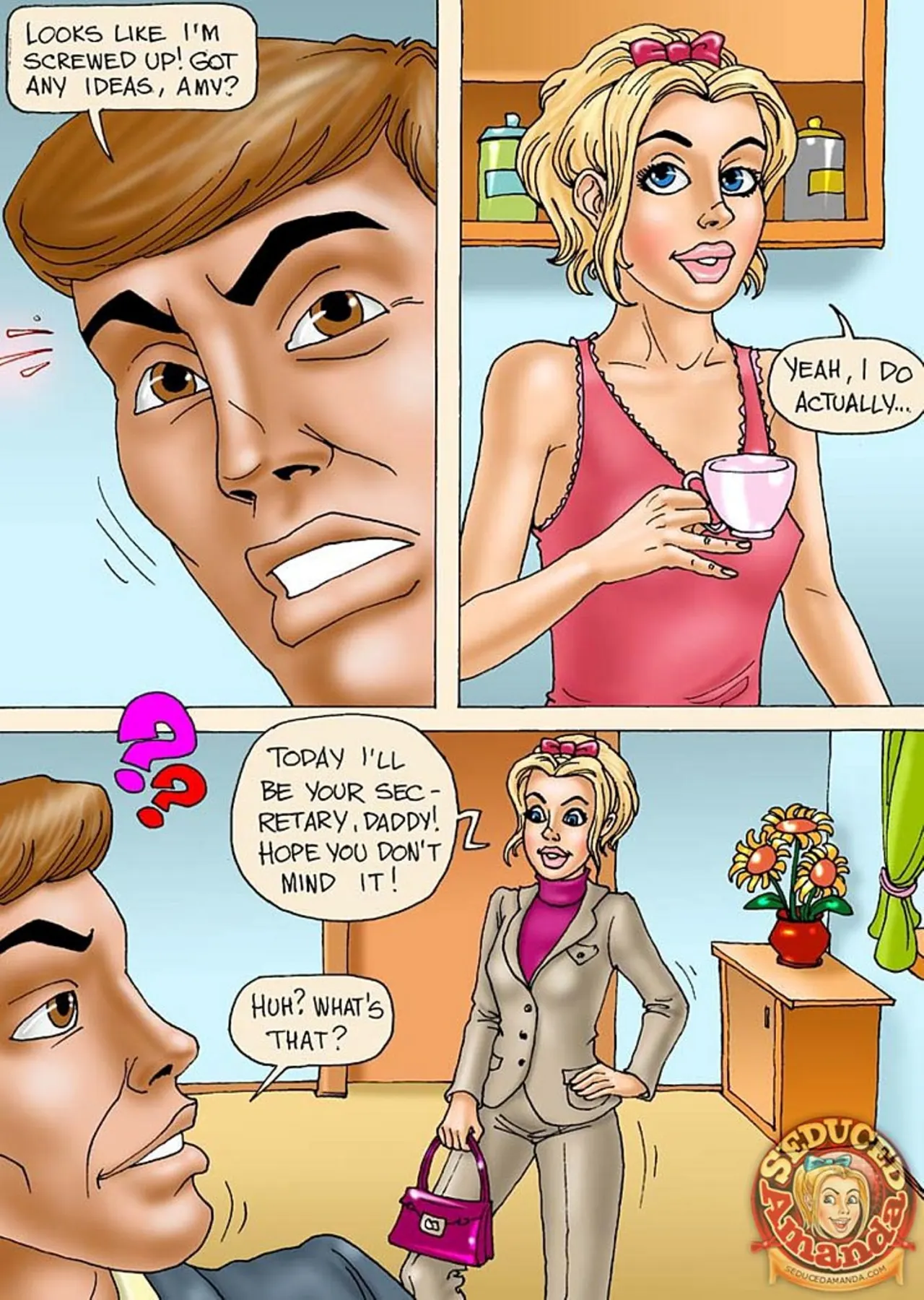 Seduced Amanda  (Chapter 09 - Being Dad's Secretary) — page 3