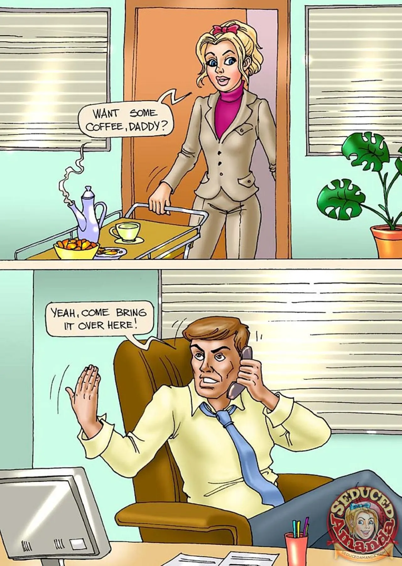 Seduced Amanda  (Chapter 09 - Being Dad's Secretary) — page 6