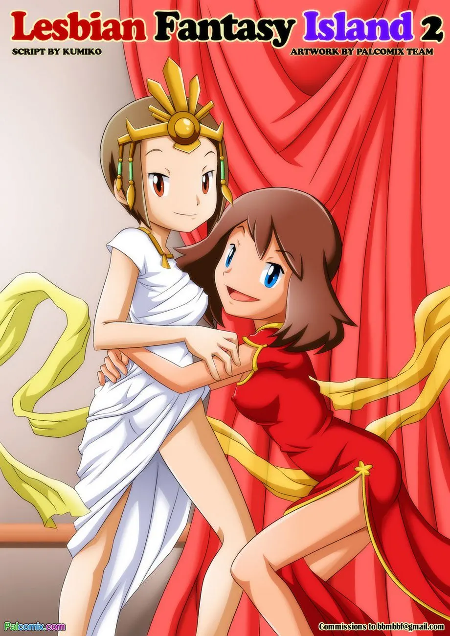 Lesbian Fantasy Island - Digimon, Pokemon  (Chapter 02 - Kari And May) — page 1