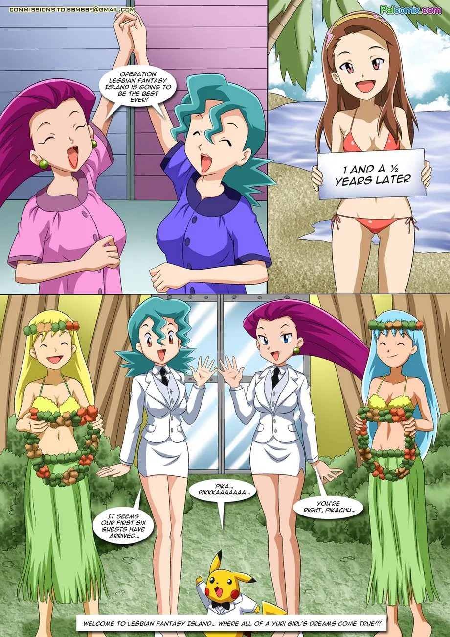 Lesbian Fantasy Island - Digimon, Pokemon  (Chapter 01 - Sora And Dawn) — page 3