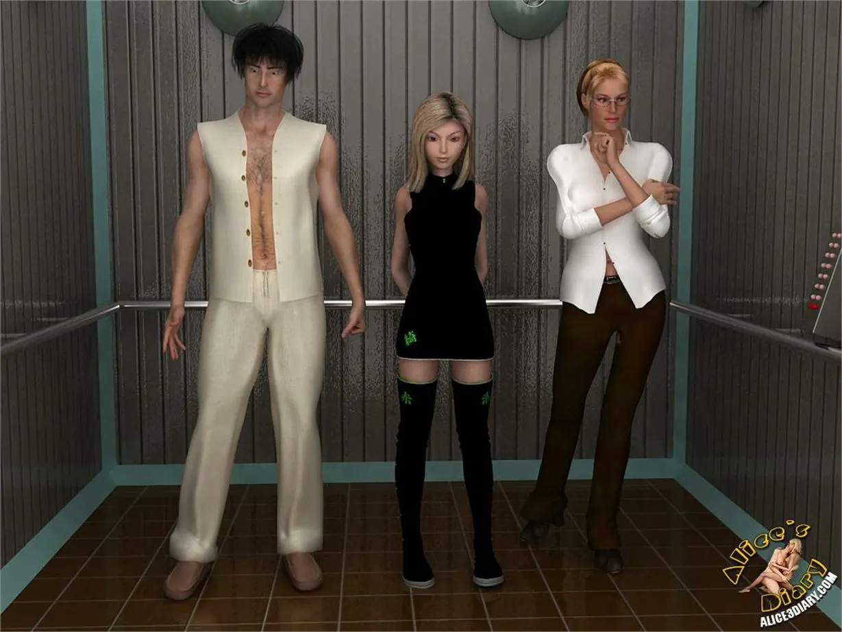 Alice's Diary  (Chapter 17 - Wild Threesome Action In The Elevator) — page 3