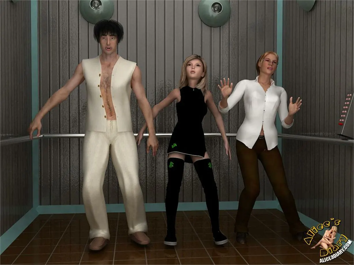 Alice's Diary  (Chapter 17 - Wild Threesome Action In The Elevator) — page 4