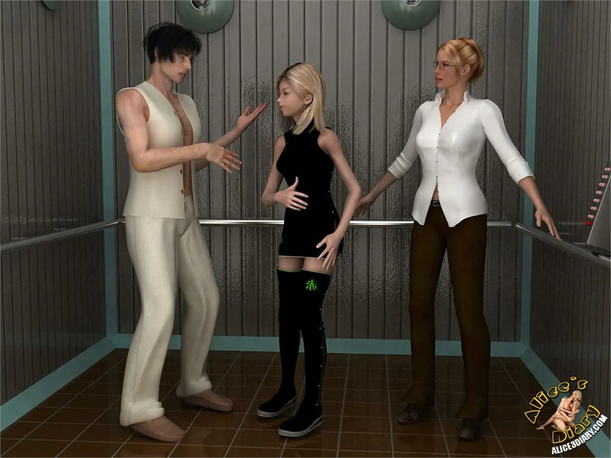 Alice's Diary  (Chapter 17 - Wild Threesome Action In The Elevator) — page 5