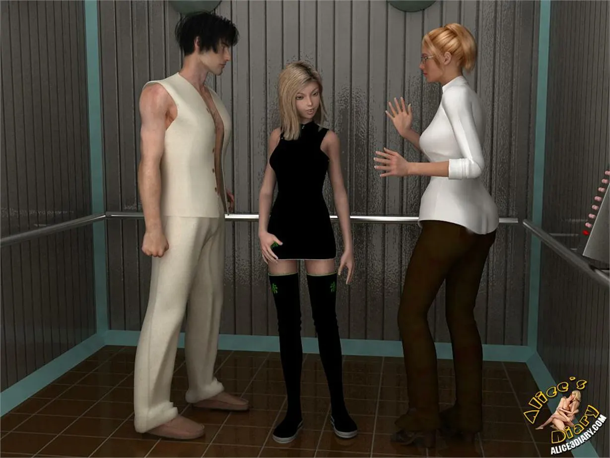 Alice's Diary  (Chapter 17 - Wild Threesome Action In The Elevator) — page 48