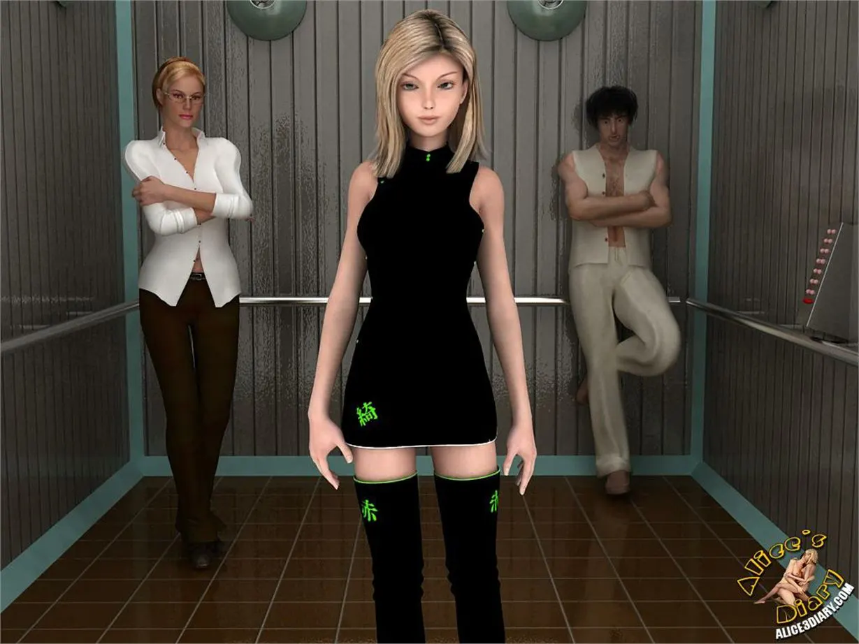 Alice's Diary  (Chapter 17 - Wild Threesome Action In The Elevator) — page 49