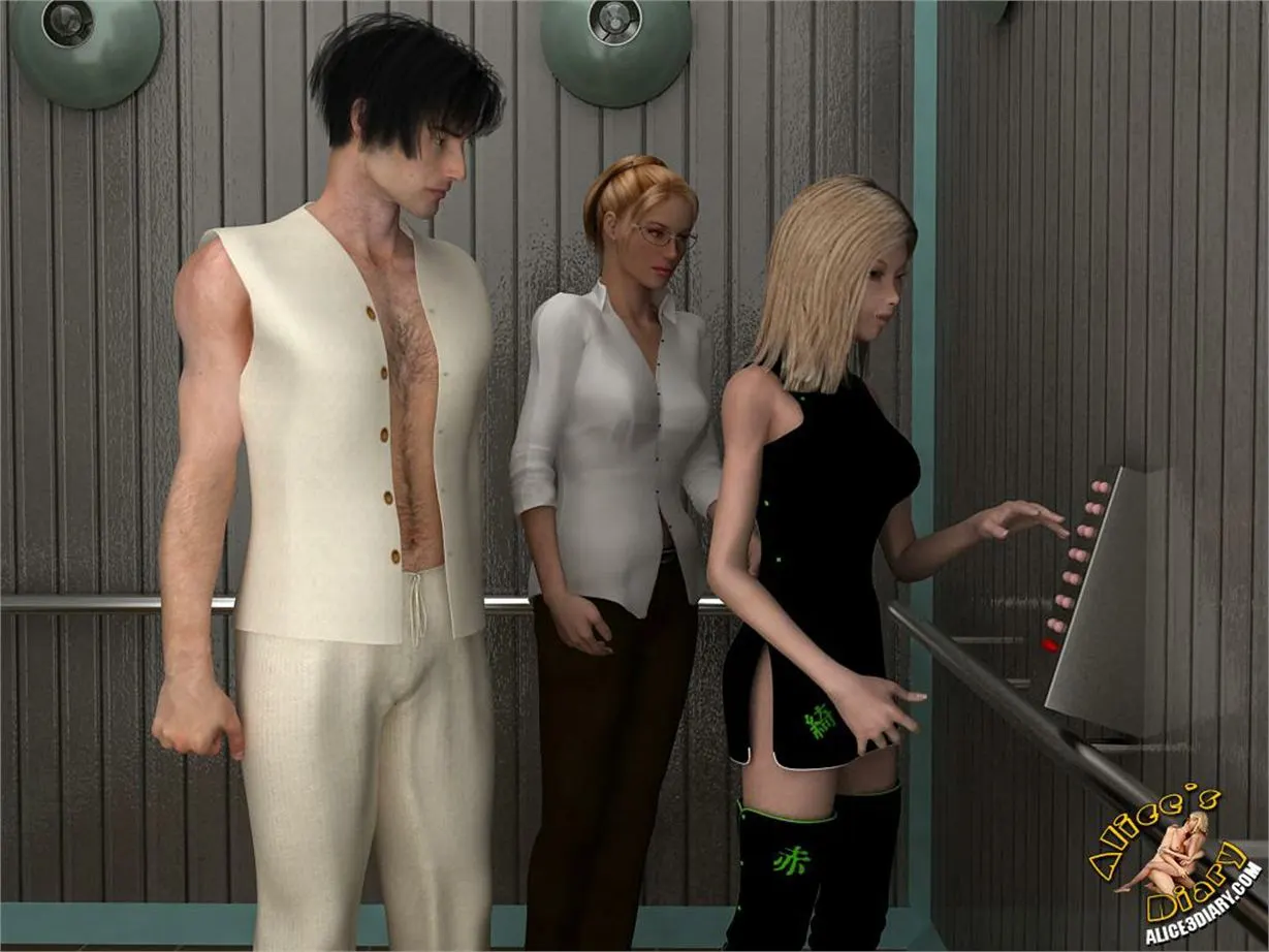 Alice's Diary  (Chapter 17 - Wild Threesome Action In The Elevator) — page 6