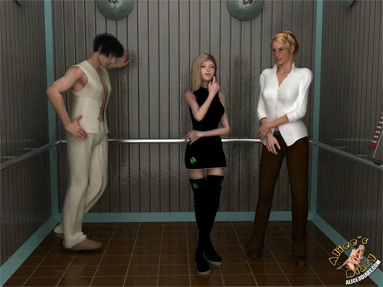 Alice's Diary  (Chapter 17 - Wild Threesome Action In The Elevator) — page 7