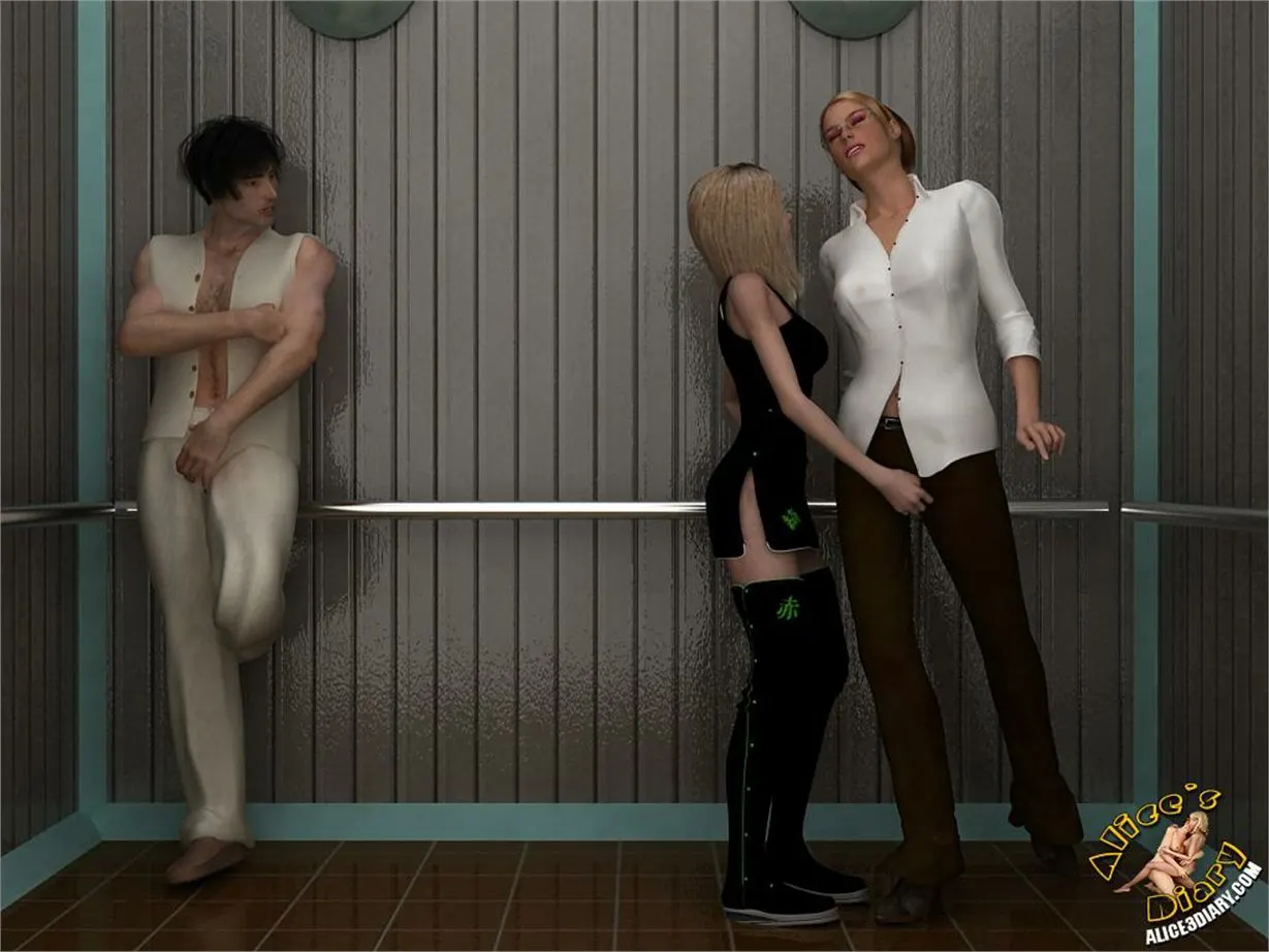 Alice's Diary  (Chapter 17 - Wild Threesome Action In The Elevator) — page 10