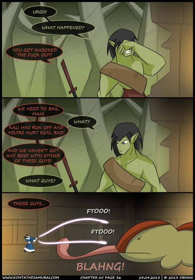 Kohta The Samurai  (Chapter 05 - The Darkness Below - Part 4) — page 36